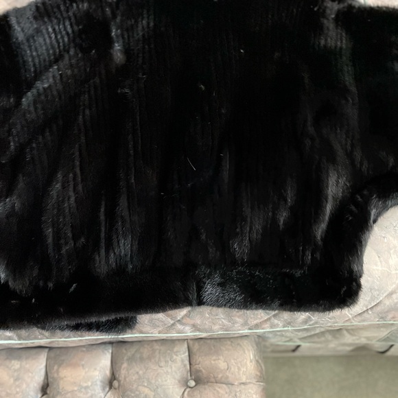 Reversible Genuine Black Mink Bomber Jacket - Picture 5 of 13